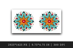 Drawing cute colorful mandala ornament print 20 oz tumbler skinny mug wrap clipart t-shirt sublimation printable design