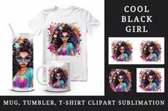 drawing cute cool glamour black girl woman superstar glasses stars print 20 oz tumbler skinny mug wrap clipart t-shirt sublimation printable design