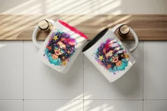 drawing cute cool glamour black girl woman superstar glasses stars print 20 oz tumbler skinny mug wrap clipart t-shirt sublimation printable design