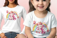 Watercolor illustration hand drawn clip art cute pink unicorn. Bright and colorful colors perfect for greeting card, birthday, baby shower, print, mug design and more. Pastel сolorful clipart, high resolution. Well for printing and sublimation 