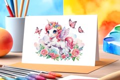 Watercolor illustration hand drawn clip art cute pink unicorn. Bright and colorful colors perfect for greeting card, birthday, baby shower, print, mug design and more. Pastel сolorful clipart, high resolution. Well for printing and sublimation 