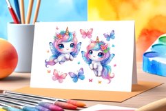 Watercolor illustration hand drawn clip art cute pink unicorn. Bright and colorful colors perfect for greeting card, birthday, baby shower, print, mug design and more. Pastel сolorful clipart, high resolution. Well for printing and sublimation 