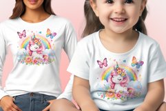 Watercolor illustration hand drawn clip art cute pink unicorn. Bright and colorful colors perfect for greeting card, birthday, baby shower, print, mug design and more. Pastel сolorful clipart, high resolution. Well for printing and sublimation 
