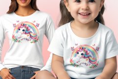 Watercolor illustration hand drawn clip art cute pink unicorn. Bright and colorful colors perfect for greeting card, birthday, baby shower, print, mug design and more. Pastel сolorful clipart, high resolution. Well for printing and sublimation 