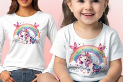 Watercolor illustration hand drawn clip art cute pink unicorn. Bright and colorful colors perfect for greeting card, birthday, baby shower, print, mug design and more. Pastel сolorful clipart, high resolution. Well for printing and sublimation 