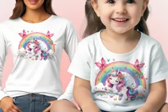 Watercolor illustration hand drawn clip art cute pink unicorn. Bright and colorful colors perfect for greeting card, birthday, baby shower, print, mug design and more. Pastel сolorful clipart, high resolution. Well for printing and sublimation 