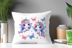 Watercolor illustration hand drawn clip art cute pink unicorn. Bright and colorful colors perfect for greeting card, birthday, baby shower, print, mug design and more. Pastel сolorful clipart, high resolution. Well for printing and sublimation 