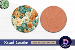 Floral arrangement Round Coaster PNG Product Image 1