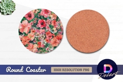Floral arrangement for Round Coaster PNG Product Image 1