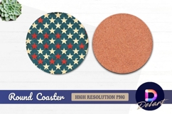 American stars Round Coaster PNG Product Image 1