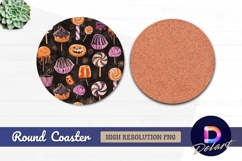 Halloween candy illustration Round Coaster PNG Product Image 1