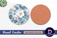 Floral pattern Round Coaster PNG Design Product Image 2