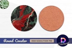 Round coaster png abstract red Round Coaster PNG Product Image 1