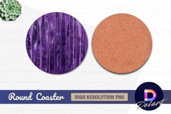 Dripping purple paint Round Coaster PNG Product Image 1