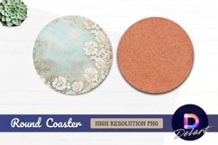 Lace flower Round Coaster PNG Product Image 1