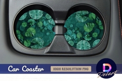 Lily pads on water Round Car Coaster PNG Product Image 1
