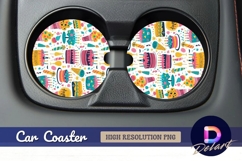 Colorful birthday party Round Car Coaster PNG Product Image 1