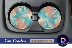 Abstract coral branch Round Car Coaster PNG Product Image 1