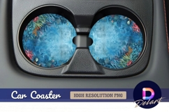 Underwater marine life scene for Round Car Coaster PNG Product Image 1