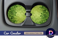 Clover circle Round Car Coaster PNG Product Image 1