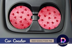 Heart balloons on Round Car Coaster PNG Product Image 1