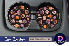 Halloween candy Round Car Coaster PNG Product Image 1