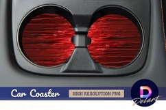Red drips on textured Round Car Coaster PNG Product Image 1