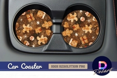 Gingerbread cookies Round Car Coaster PNG Product Image 1