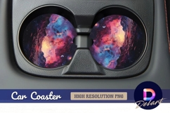 Cosmic planet round car coaster Round Car Coaster PNG Product Image 1