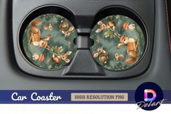 Woodland animals Round Car Coaster PNG Product Image 1