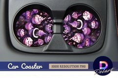 Spooky cupcakes halloween Round Car Coaster PNG Product Image 1