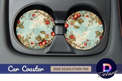Vintage apple tree Round Car Coaster PNG Product Image 1