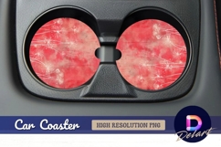Floral design for Round Car Coaster PNG Product Image 1