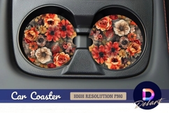 Floral arrangement Round Car Coaster PNG Product Image 1