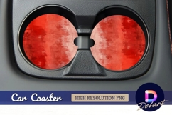 Red abstract texture Round Car Coaster PNG Product Image 1