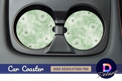 Dandelion pattern in Round Car Coaster PNG Product Image 1