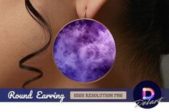 Purple smoke Round Earring PNG Product Image 1