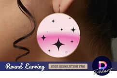 Pink round earring sparkle png Product Image 1