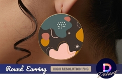 Abstract shapes round earring png design Product Image 1