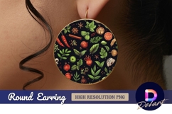 Herbs and spices Round Earring PNG Product Image 1