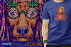 Dreadlock dog breeds fashion hippie lifestyle illustrations Product Image 1