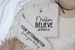 Dream Believe Achieve Sleeve SVG, Motivational SVG Design Product Image 2