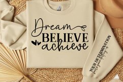 Dream believe achieve Sleeve SVG, Inspirational sleeve SVG Product Image 3