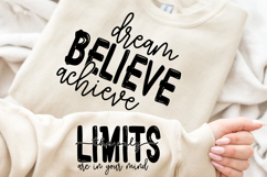 Dream Believe Achieve SVG Design Product Image 3