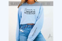 Dream believe achieve Sleeve SVG, Inspirational sleeve SVG Product Image 1