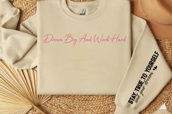 Dream big and work hard Sleeve SVG Design Product Image 3