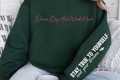 Dream big and work hard Sleeve SVG Design Product Image 2