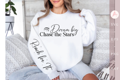 Dream big chase the stars Sleeve SVG Design Product Image 1