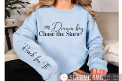Dream big chase the stars Sleeve SVG Design Product Image 2