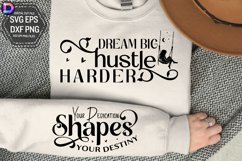 Dream big hustle harder Sleeve SVG, Motivational Sleeve SVG Product Image 1